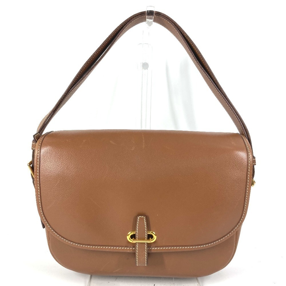 HERMES Vintage Paddock Golf Bag, Flap Shoulder Handbag, Leather, Men's & Wome...